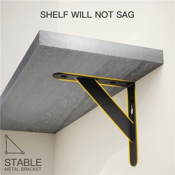 Corner Shelves Wall Mounted Set of 3, Rustic Paulownia Wood Wall Shelves - Picture 6 of 6